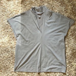 H&M Light Grey Blouse, work shirt, women’s casual dress shirt, size small